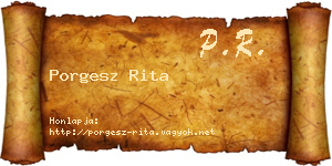 Porgesz Rita névjegykártya